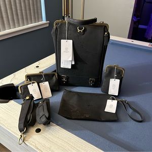 Stylish Black Women's Backpack Set